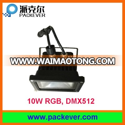 Shenzhen factory supply good quality outdoor 10W RGB DMX LED flood light